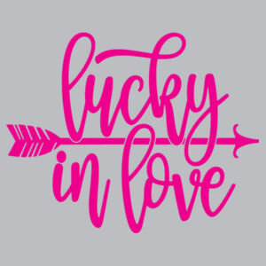 Lucky in Love - Softstyle™ women's ringspun t-shirt Design