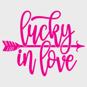 Lucky in Love - Softstyle™ adult ringspun t-shirt Design