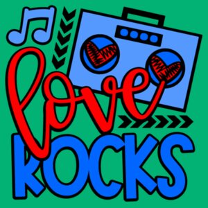 Love Rocks - College Hoodie Design