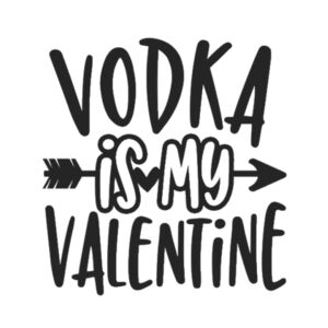 Vodka is my Valentine - Rectangle Smooth Edge Keyring Design