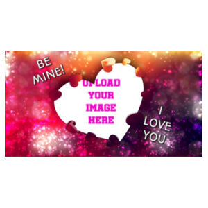Valentines I love you - Small Rectangle Photo Slate Design