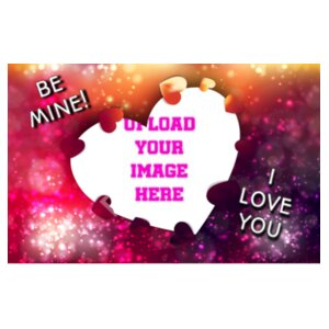 Valentines I love you - Small Rectangle Photo Slate Design