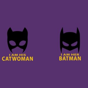 Im his Batwoman / Im her Batman - Matching T-shirts Softstyle  Design