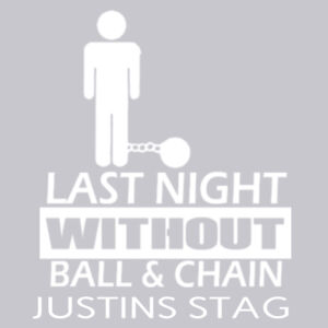 Last night without the ball and chain  - Short sleeve baseball tee Design