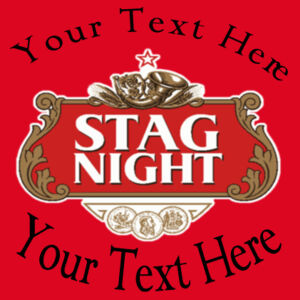 Stag Night Customisable  - Short sleeve baseball tee Design