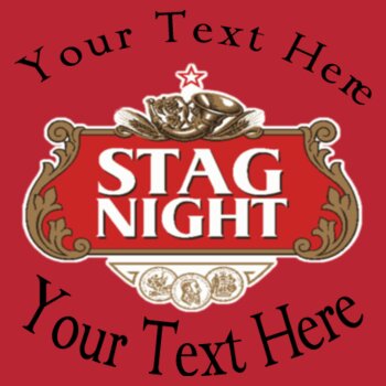 Stag Night Customisable  - Softstyle™ adult ringspun t-shirt Design