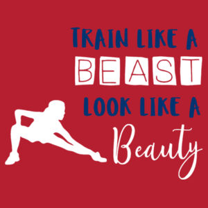 Train Like A Beast - Girlie cool contrast vest Design