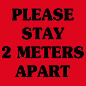 Please Stay 2 Meters Apart - Softstyle™ long sleeve t-shirt Design