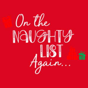 On The Naughty List Again - Softstyle™ youth ringspun t-shirt Design