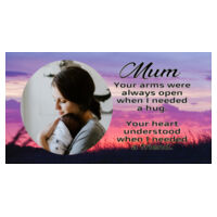 Customisable - Mum Slate with Poem - Small Rectangle Photo Slate Design