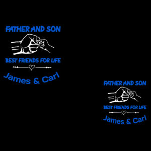 Customisable - Father and Son - Matching adult and baby tees Design
