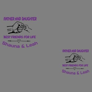 Customisable - Daddy and Daughter - Matching adult and baby tees Design