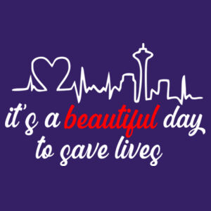 It's a beautiful day to save lives - Softstyle™ adult ringspun t-shirt Design