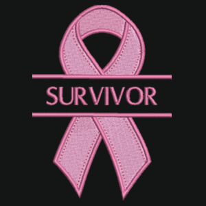 Survivor With Pink Ribbon - Varsity Hoodie Design
