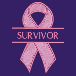 Survivor With Pink Ribbon - Softstyle™ women's ringspun t-shirt Design