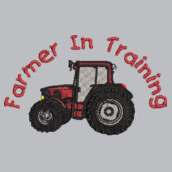 Farmer in Training Embroidered Red Design - Softstyle™ youth ringspun t-shirt Design