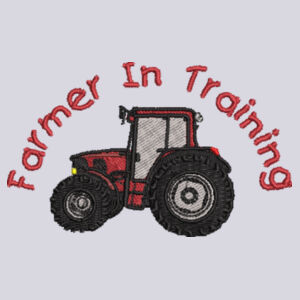 Farmer in Training Embroidered Red Design - Kid's zoodie Design