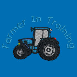 Farmer in Training Embroidered Blue Design - Kid's zoodie Design