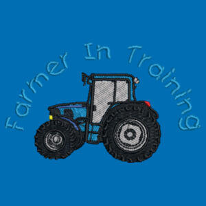Farmer in Training Embroidered Blue Design - Kid's zoodie Design