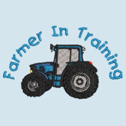 Farmer in Training Embroidered Blue Design - Softstyle™ youth ringspun t-shirt Design