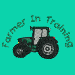 Farmer in Training Embroidered Green Design - Baby/toddler t-shirt Design