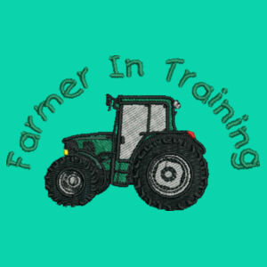 Farmer in Training Embroidered Green Design - Baby/toddler t-shirt Design