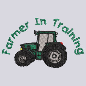 Farmer in Training Embroidered Green Design - Kid's Varsity Zoodie Design