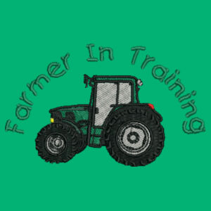 Farmer in Training Embroidered Green Design - Kid's zoodie Design