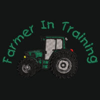 Farmer in Training Embroidered Green Design - Kid's Varsity Hoodie Design