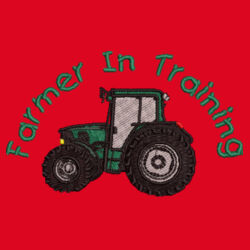 Farmer in Training Embroidered Green Design - Softstyle™ youth ringspun t-shirt Design