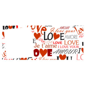 Customisable - Love Text Photo - Mug - Ceramic 11oz Design
