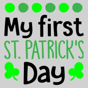 My First St. Patrick's - Short sleeved body suit with envelope neck opening Design