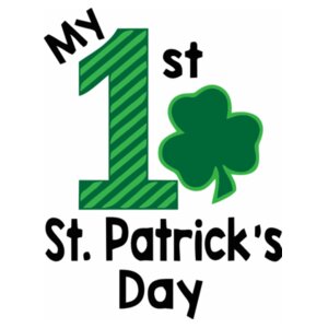 My First St. Patrick's Day - Short sleeved body suit with envelope neck opening Design