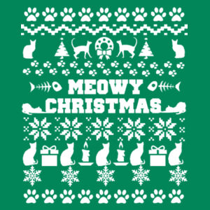 Meowy Christmas - Kids AWDis sweatshirt Design