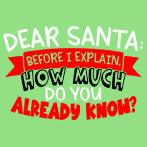 Dear Santa Before I Explain How Much Do You Already Know - Kid's hoodie Design