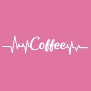 Coffee Heartbeat - Softstyle™ women's ringspun t-shirt Design