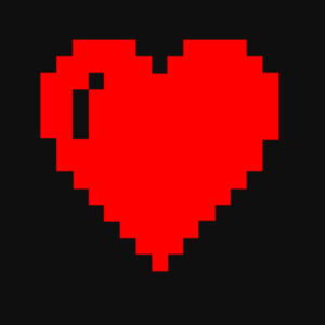 Pixel Heart - College hoodie Design