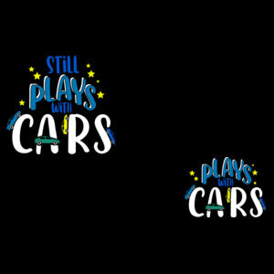 Plays with cars - Matching adult and baby tees Design