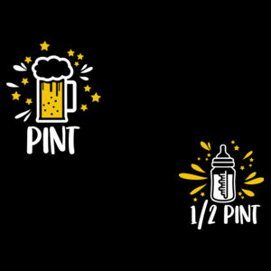 Pint and Half Pint - Matching adult and baby tees Design