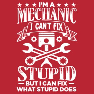 Im a mechanic I can't fix stupid - Softstyle™ adult ringspun t-shirt Design