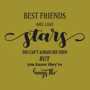Best Friends Are Like Stars - Heart-Shaped MDF Wooden Sign Design