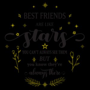 Best Friends Are Like Stars - Hair Brush Design