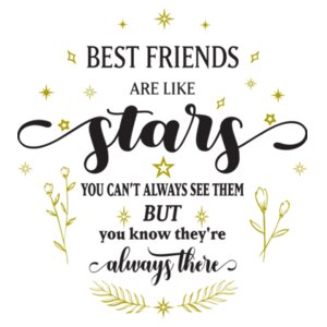 Best Friends Are Like Stars - Square Photo Slate (2 Sizes) Design