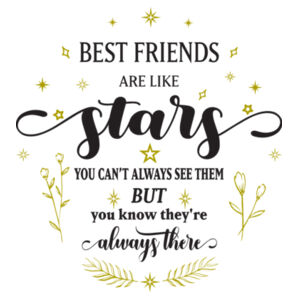 Best Friends Are Like Stars - Square Photo Slate (2 Sizes) Design