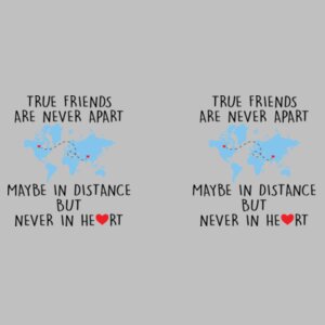 True Friends Are Never Apart - Glitter Mug Design