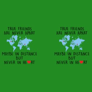 True Friends Are Never Apart - Marble Mug Design