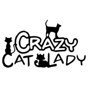Crazy Cat Lady - Car Bumper Sticker Design