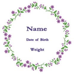Spring Flowers New Baby - Zippie angel Design