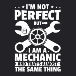 I'm Not Perfect But I Am A Mechanic - AWDis sweatshirt. Design