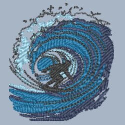 Surfer on wave - Dad hat baseball strap back (6245CM) Design